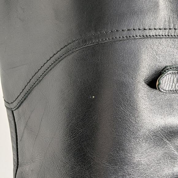 Frye Dorado Riding Boots 9 Black Tall Leather Harness Straps Classic Americana - Picture 12 of 16